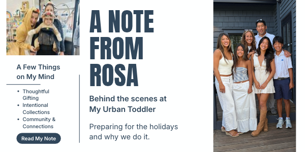 A Note from Rosa Before the Holidays