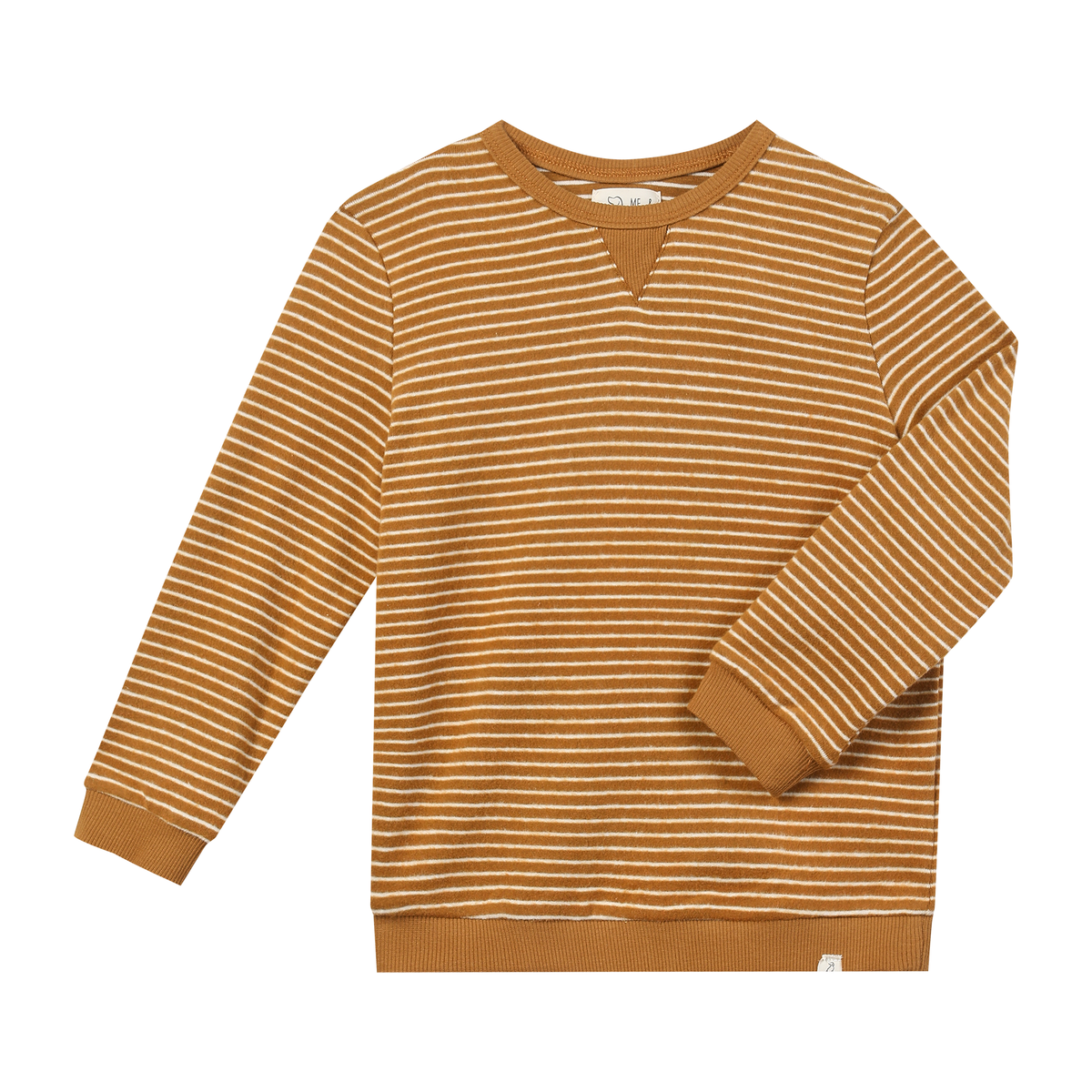 Beige Gold Brushed Stripe Tarquin Sweatshirt
