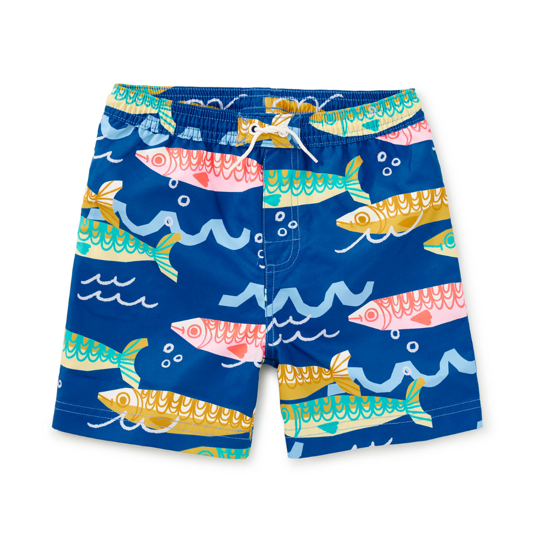 Mid Length Swim Trunks Sardinas Del Mar