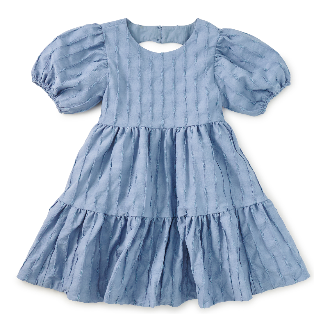 Seal Grey Pleated Heart Back Dress