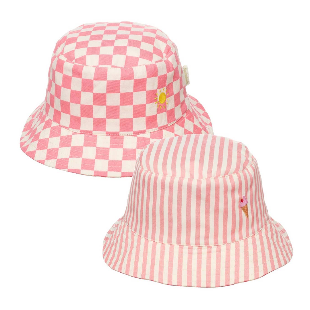 Candy Stripe Reversible Bucket Hat