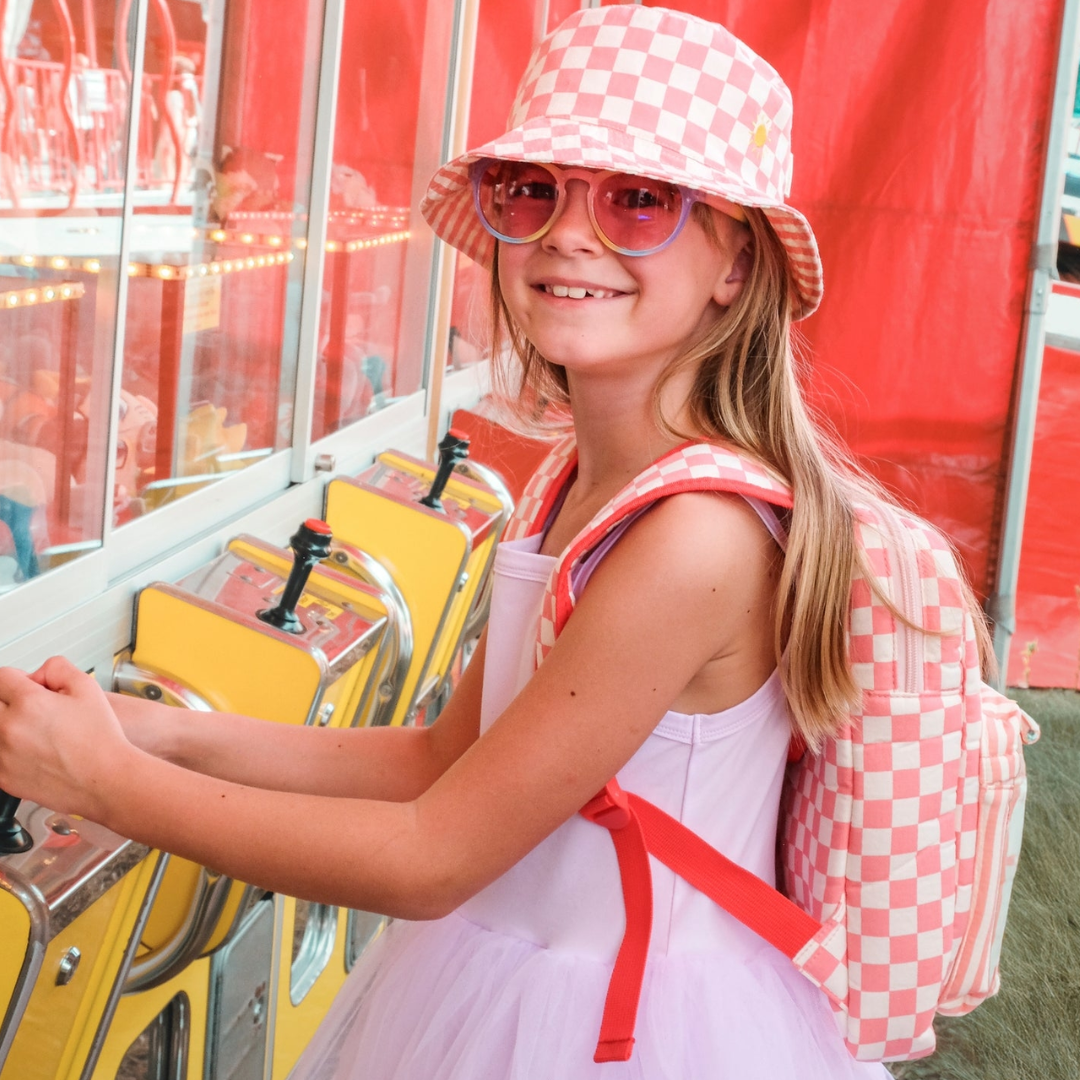 Candy Stripe Reversible Bucket Hat