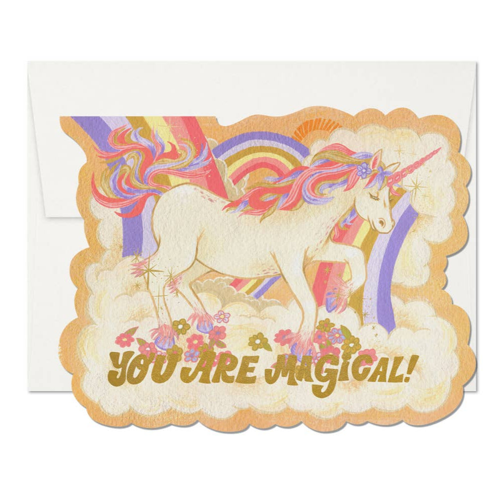 Magical Unicorn love greeting card