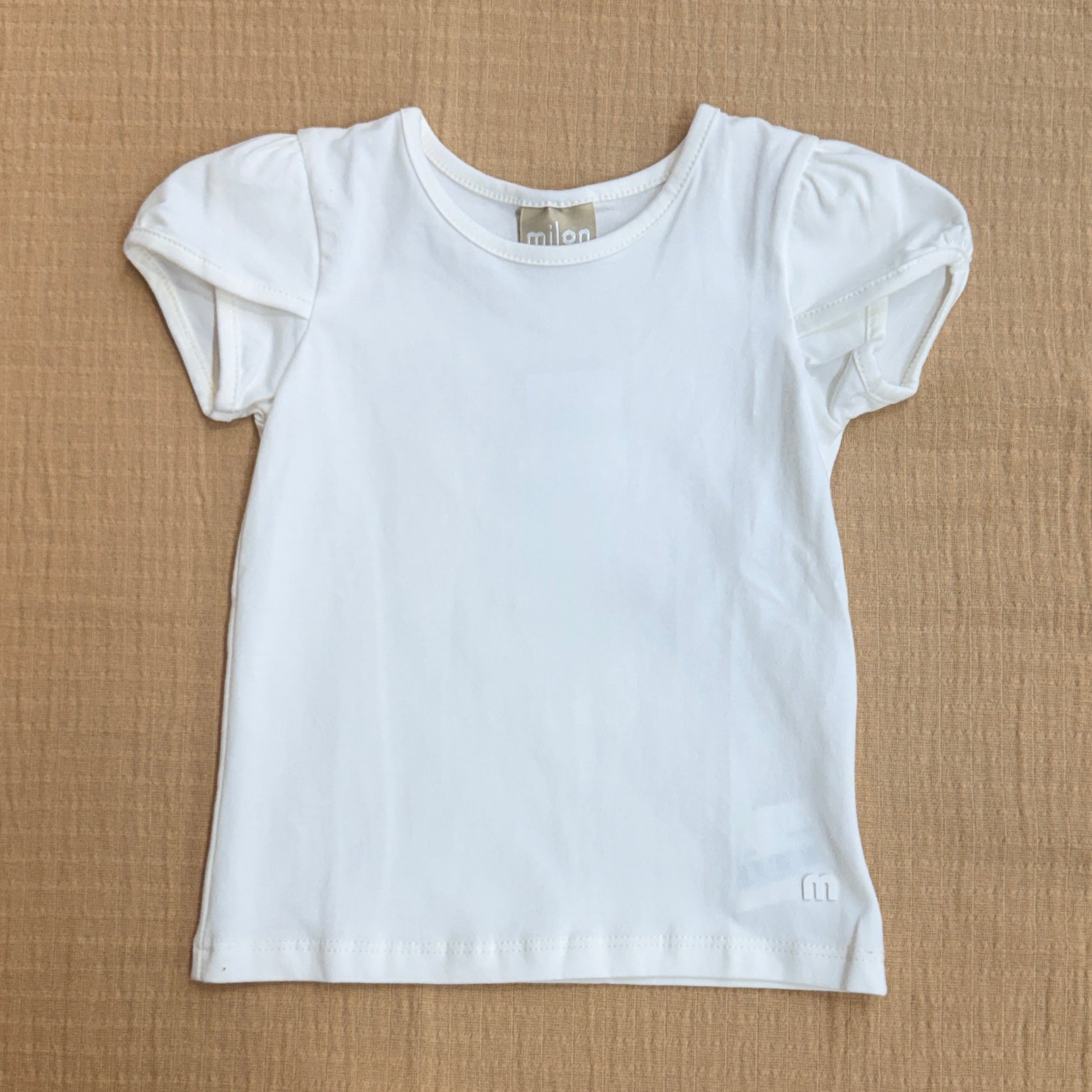 Off White Shoulder Lap Sleeve Top
