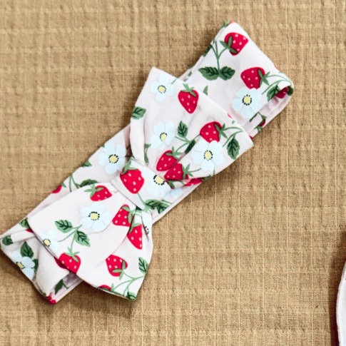 Strawberry Flutter Bodysuit and Bow Set