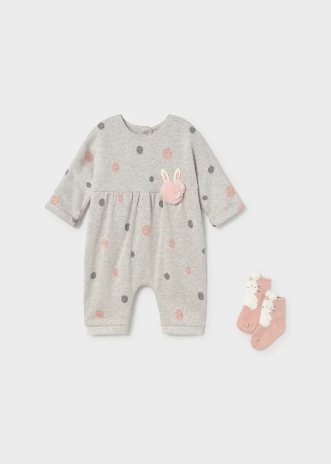 Puff Bunny Romper with Socks