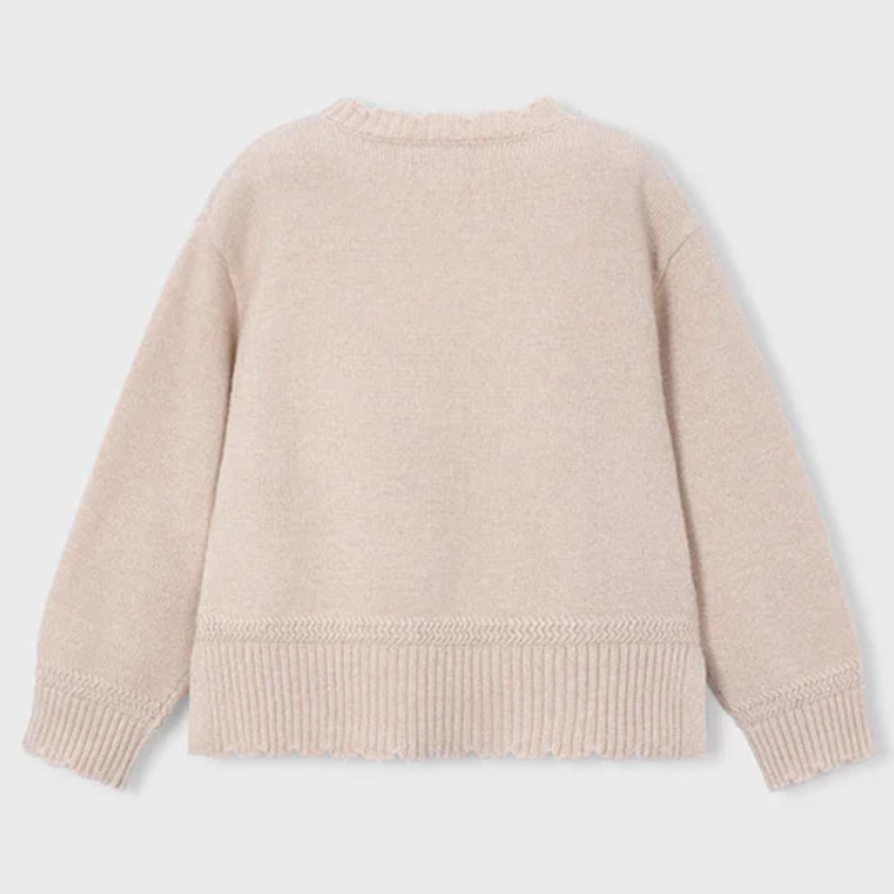 Beige Vigo Scalloped Sweater