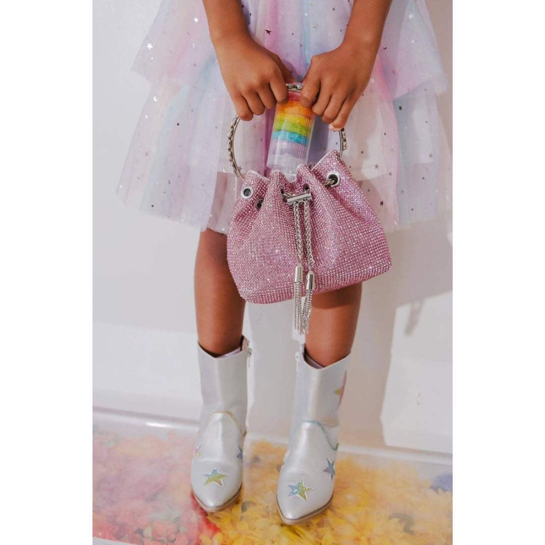 Rhinestone Bucket Handbag