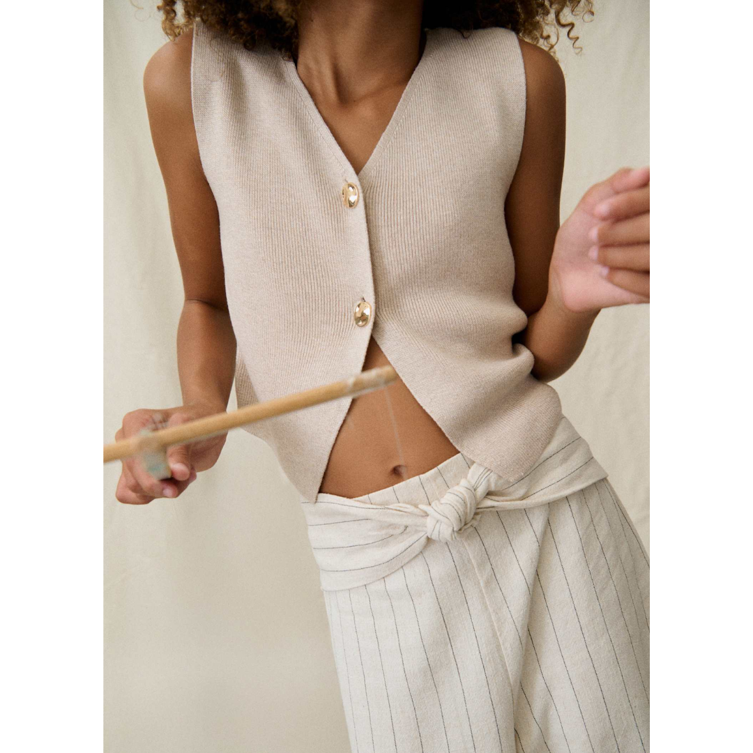 Almond Knit Vest