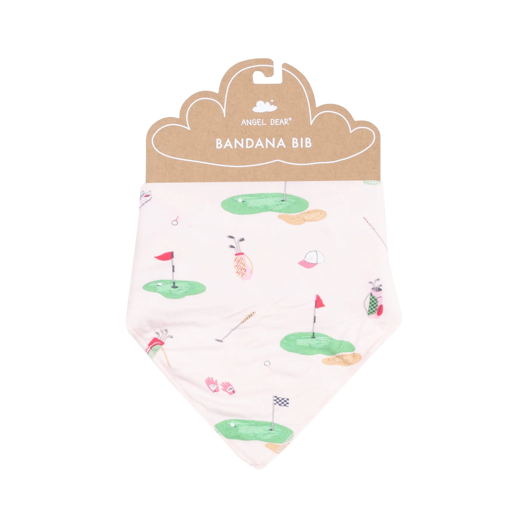 Pink Golf Things Bandana Bib
