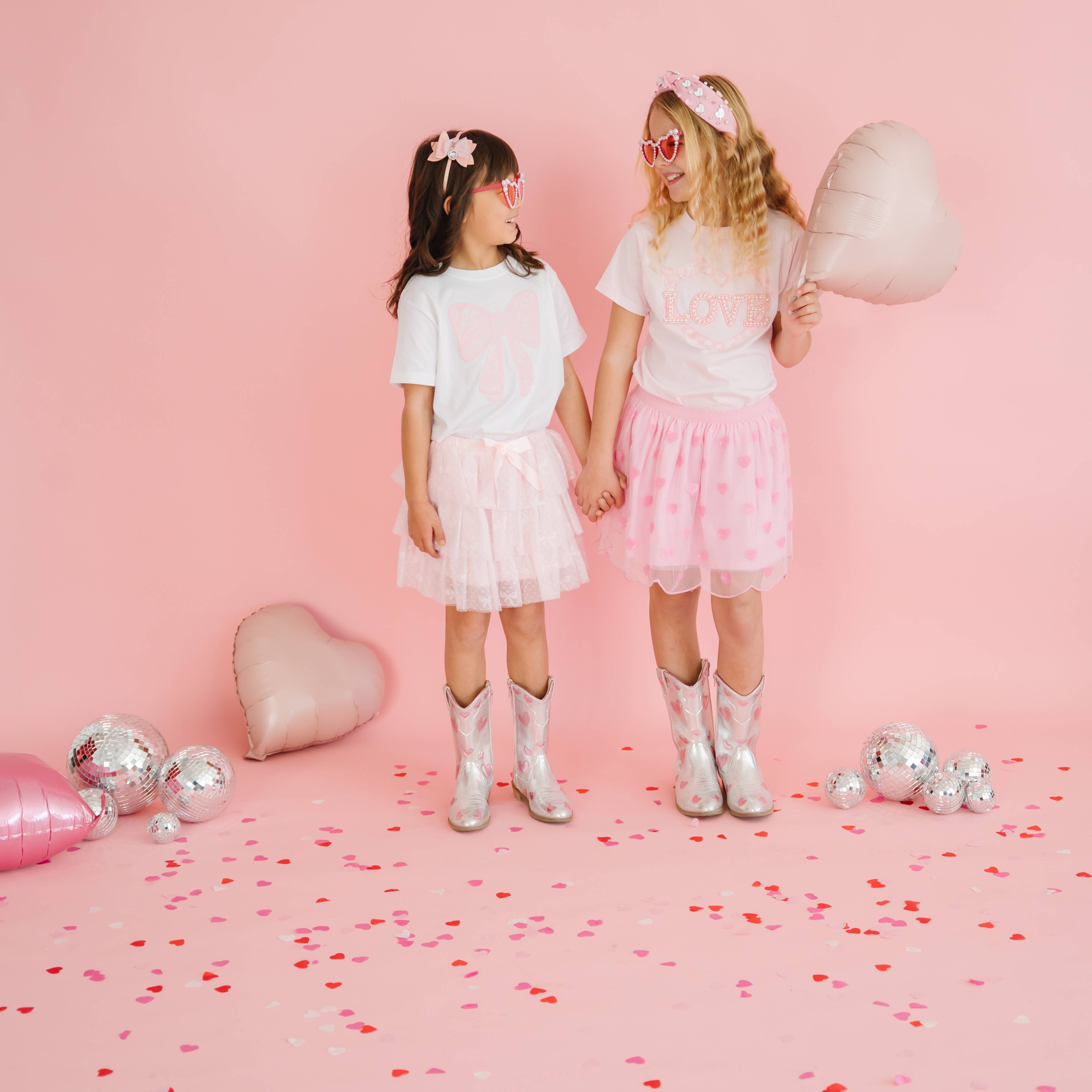 Mini Sequin Hearts Valentine's Day Tutu - Kids Clothing