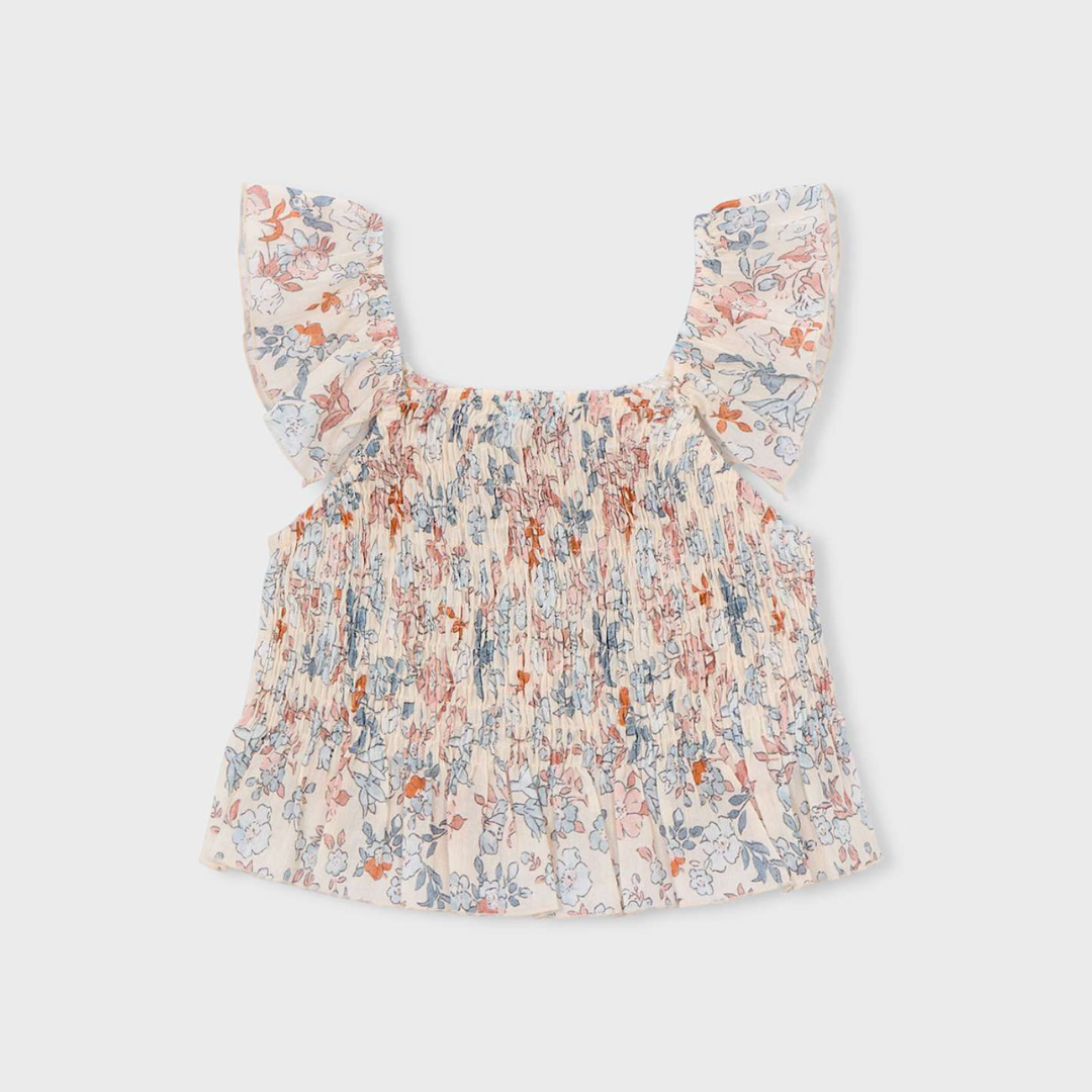 Salmon Bambula Ruffle Top