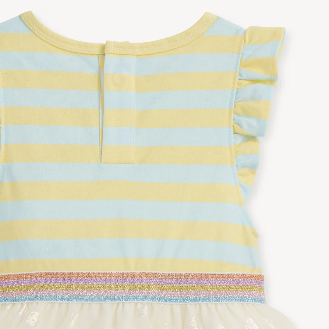 Lemon Cream Stripe Dress
