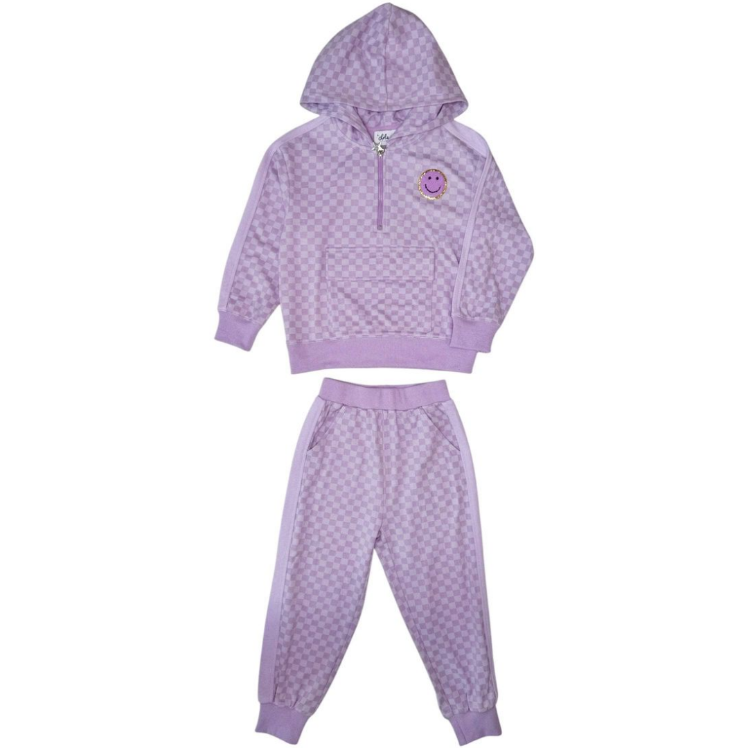 Lavender Checkered Soft Set