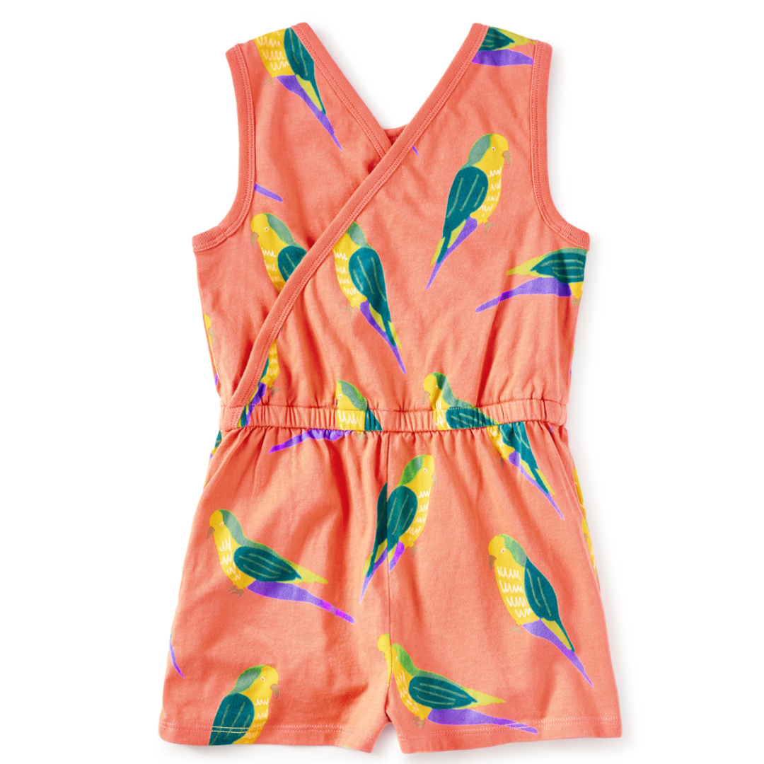 Monk Parakeet Reversible Wrap Romper