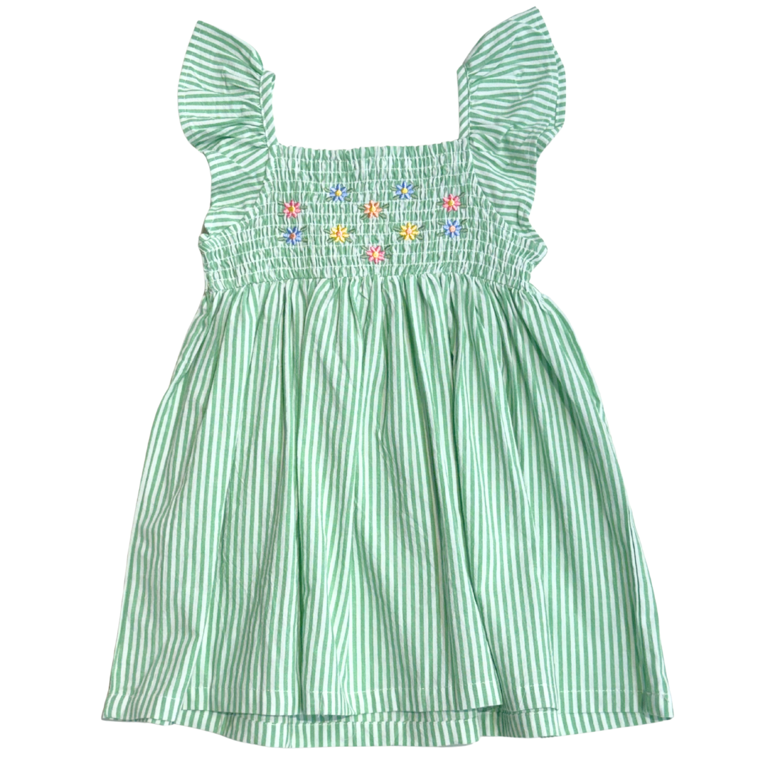 Green Embroidered Sundress