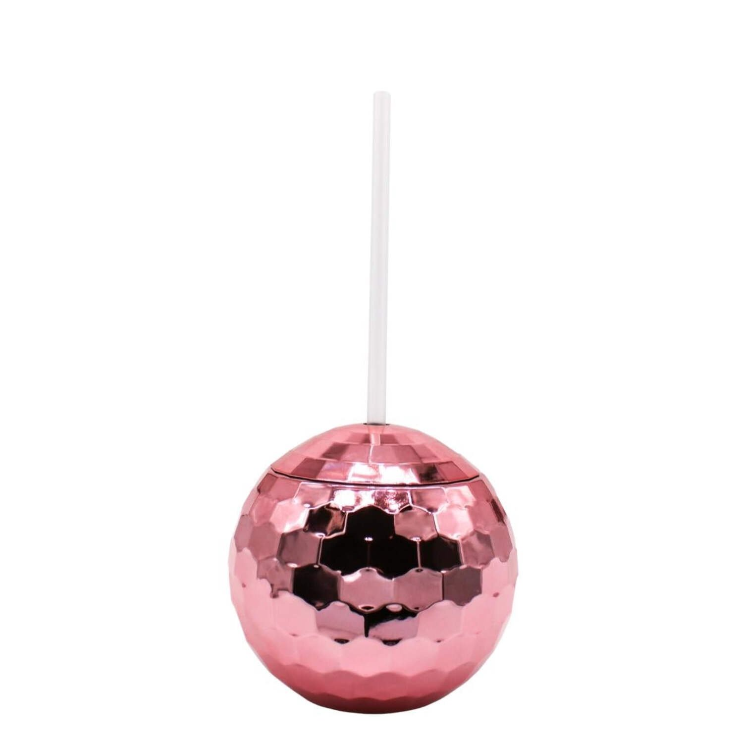 Disco Ball Cup with Clear Straw (2 Colors Available)