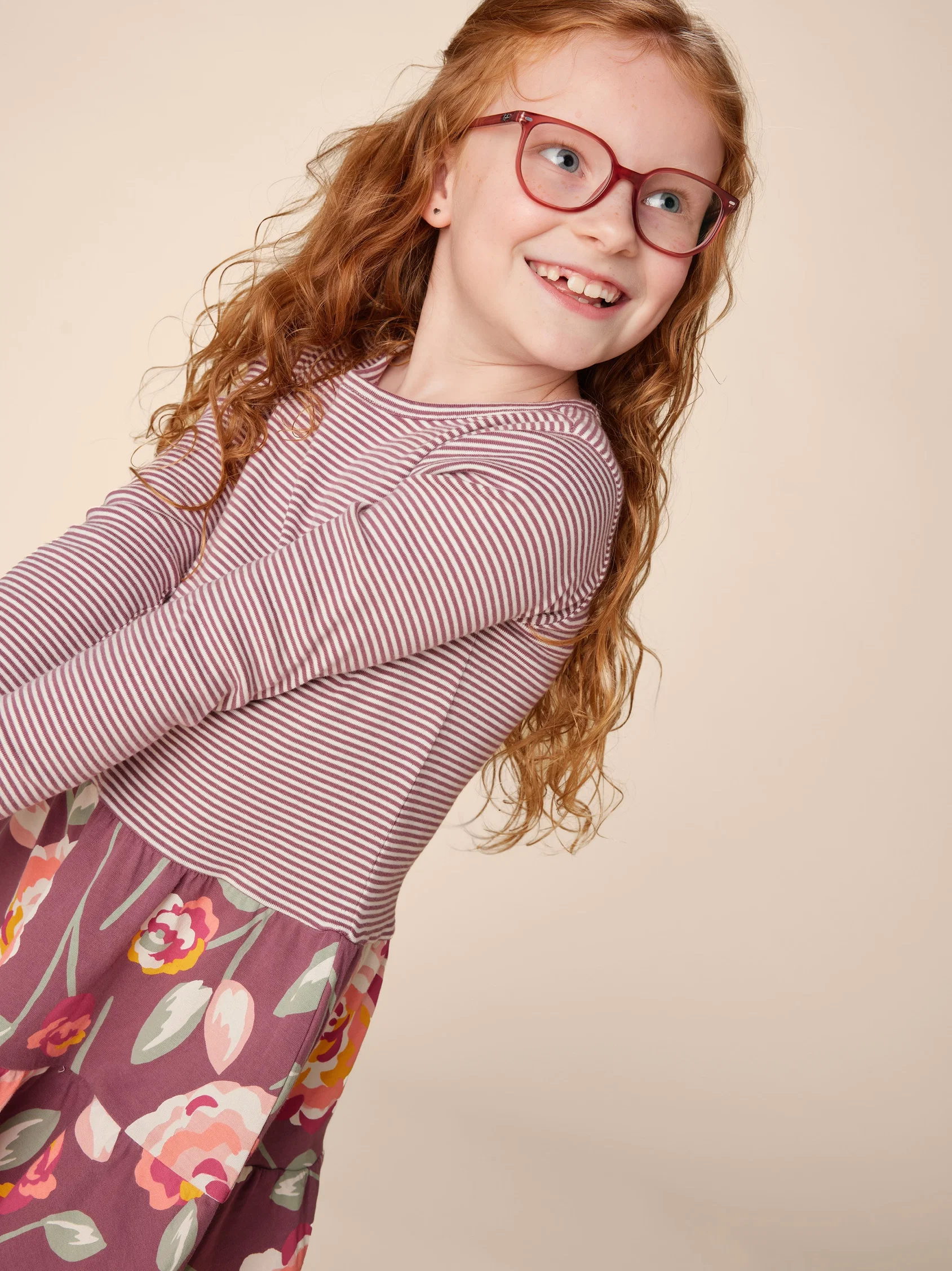Turkish Rose Tiered Skirted Twirl Dress