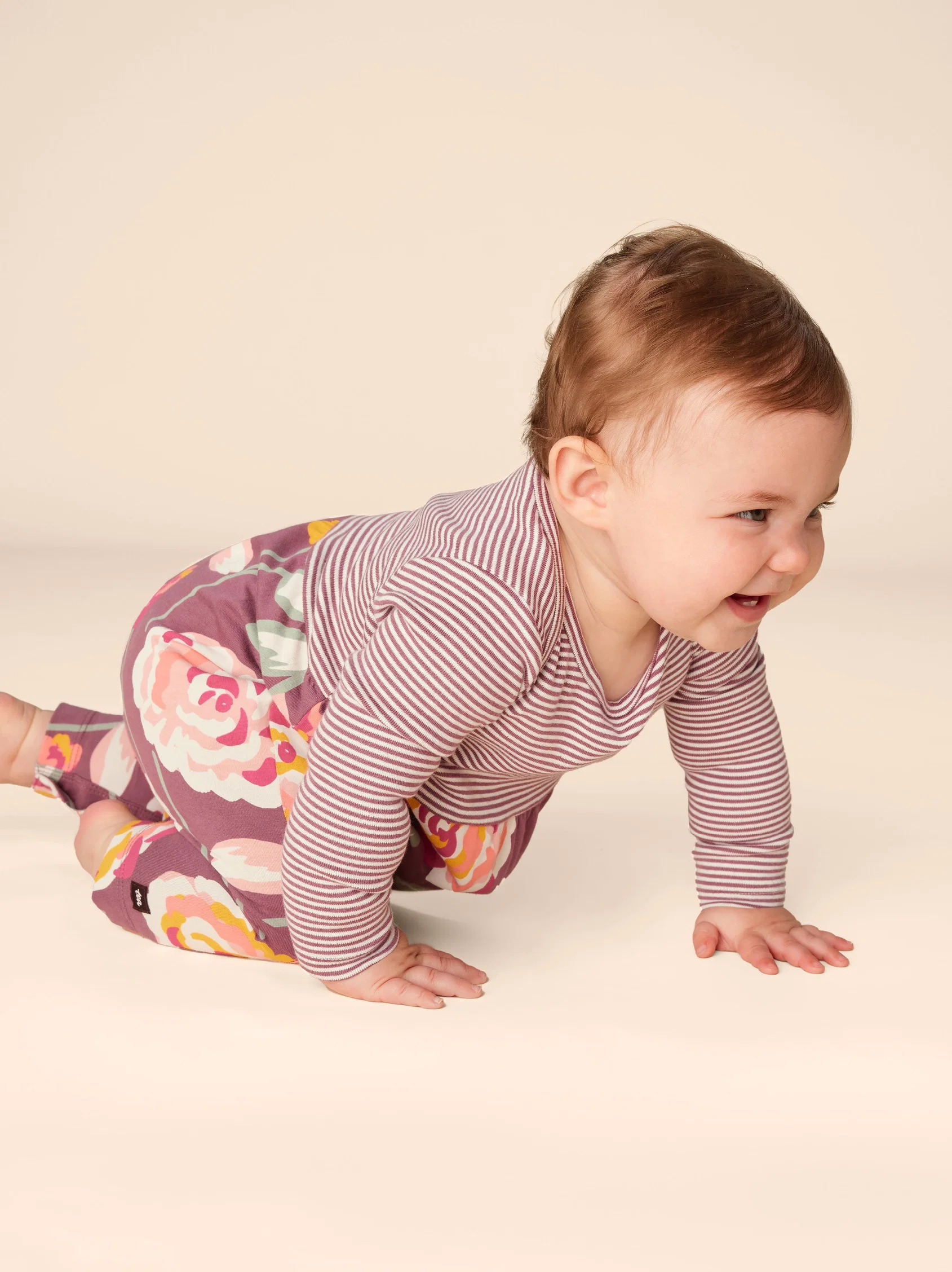 Turkish Rose Print Mix Baby Romper