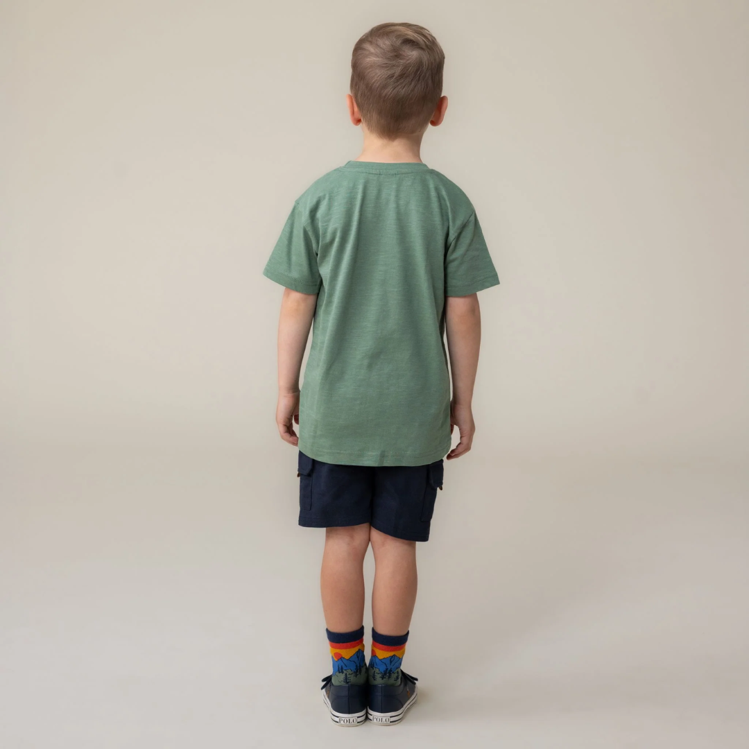 Navy Cargo Bermuda Shorts