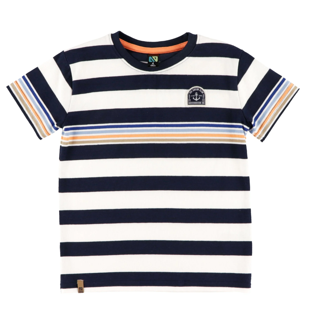 Nautical Crest Striped Jersey Tee