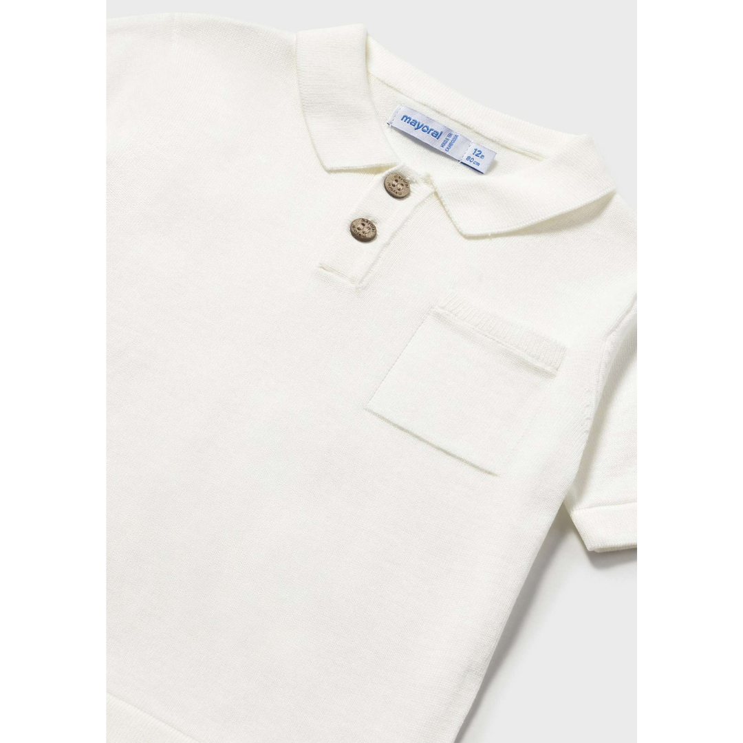 Cream Short Sleeve Polo