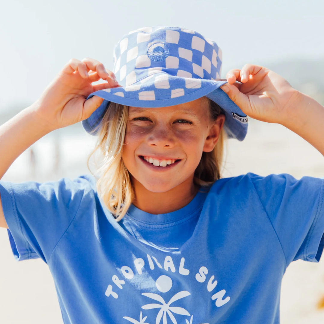 Reversible Bucket Hat in Marina Blue