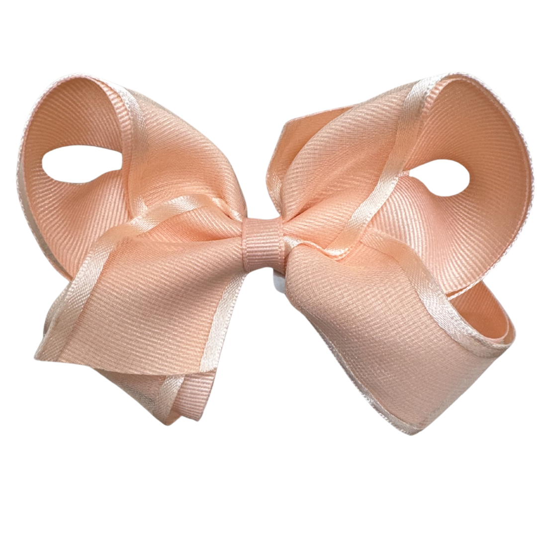 Creamsicle Medium Organza Overlay Hair Bow