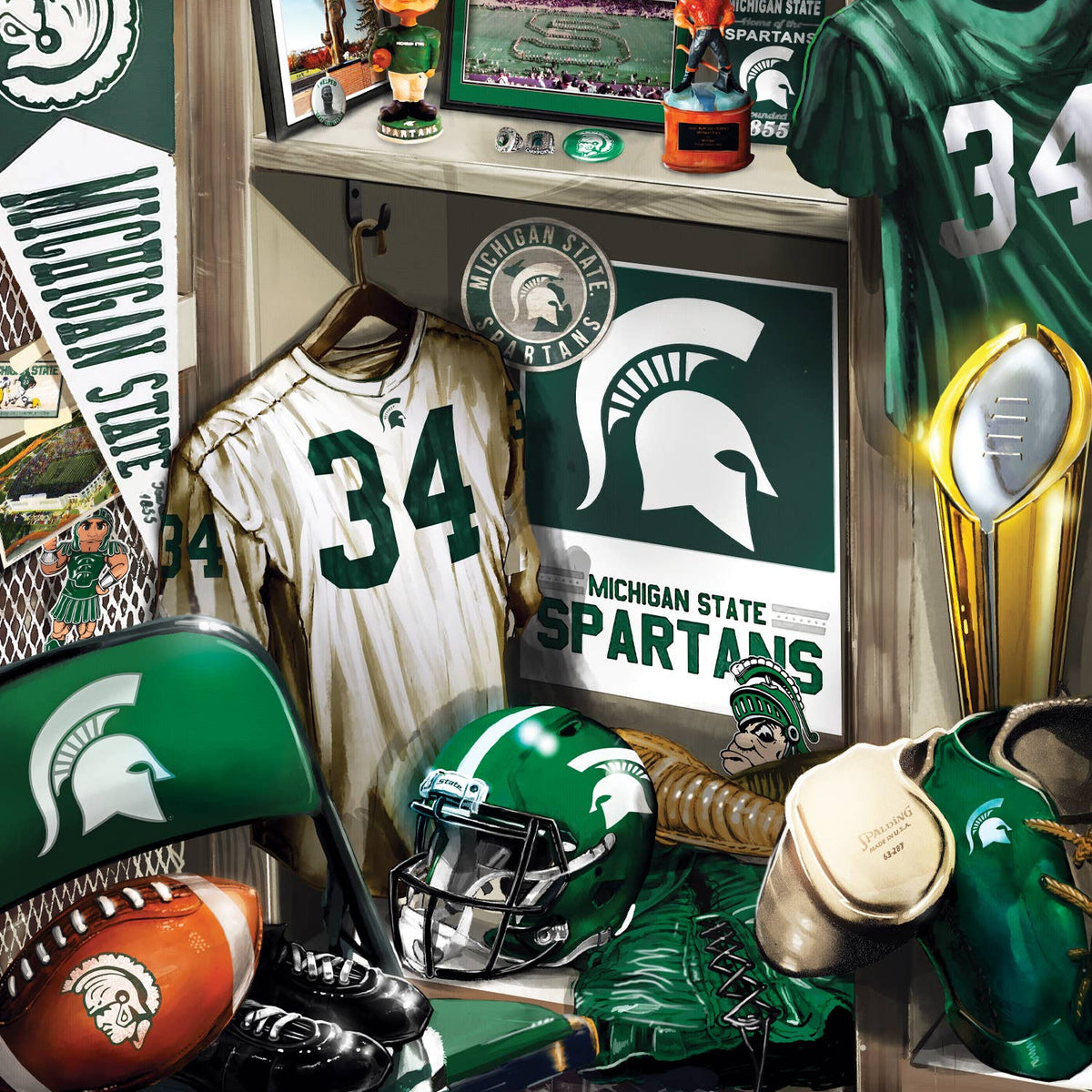 Michigan State Spartans Locker Room Puzzle