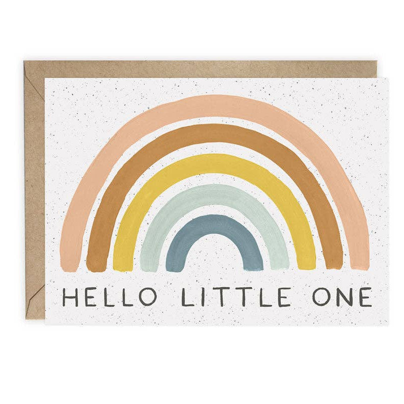 Rainbow Baby Card - Hello Little One | New Baby Congratulations Card