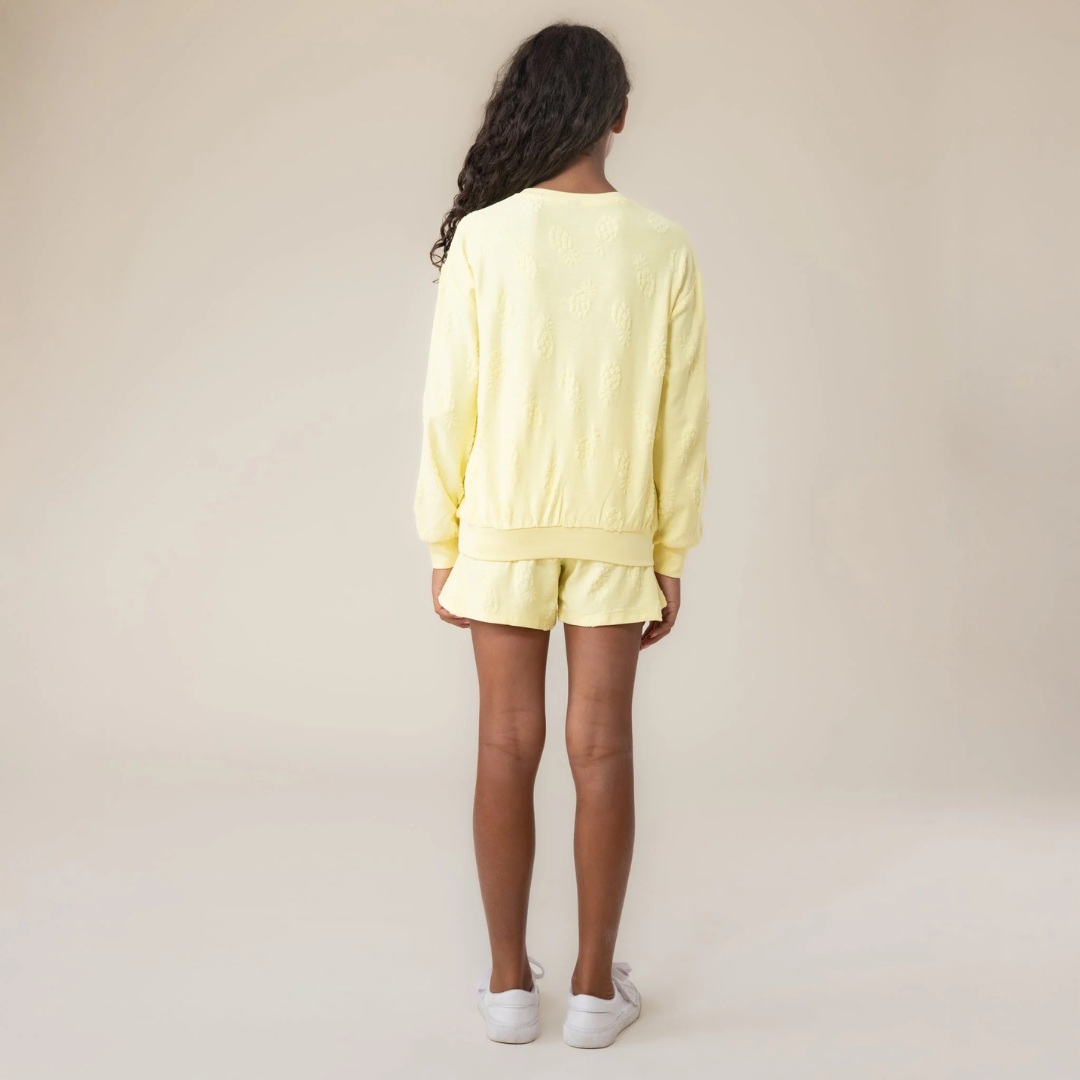 Sunny Pineapple Terry Sweater
