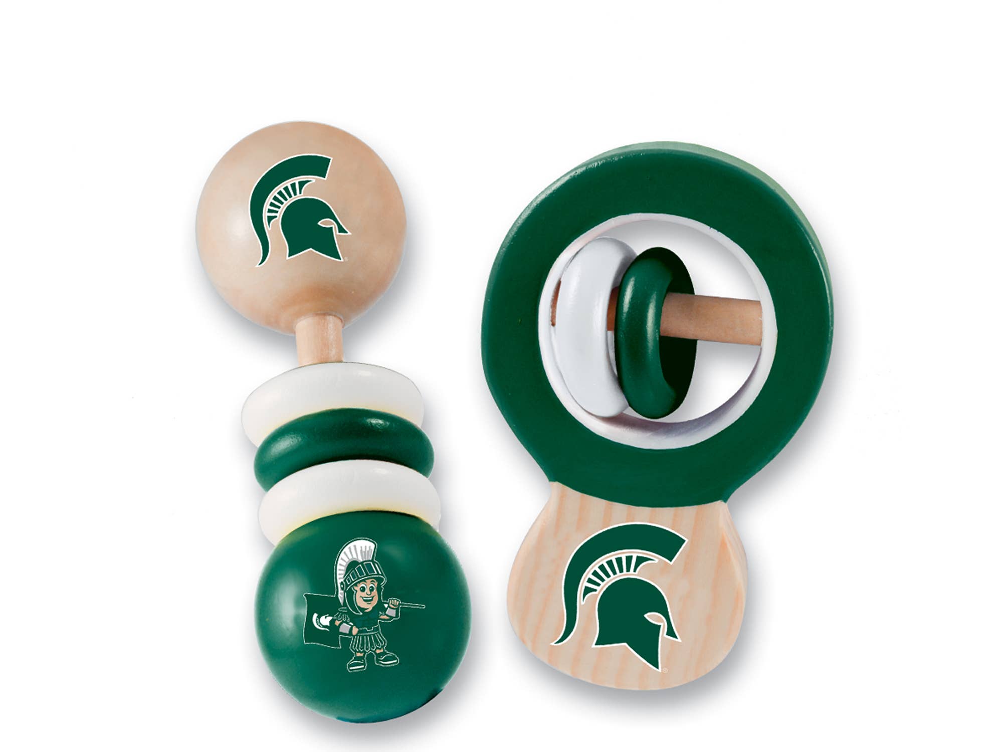 Michigan State Spartans Baby Rattles (2-Pack)