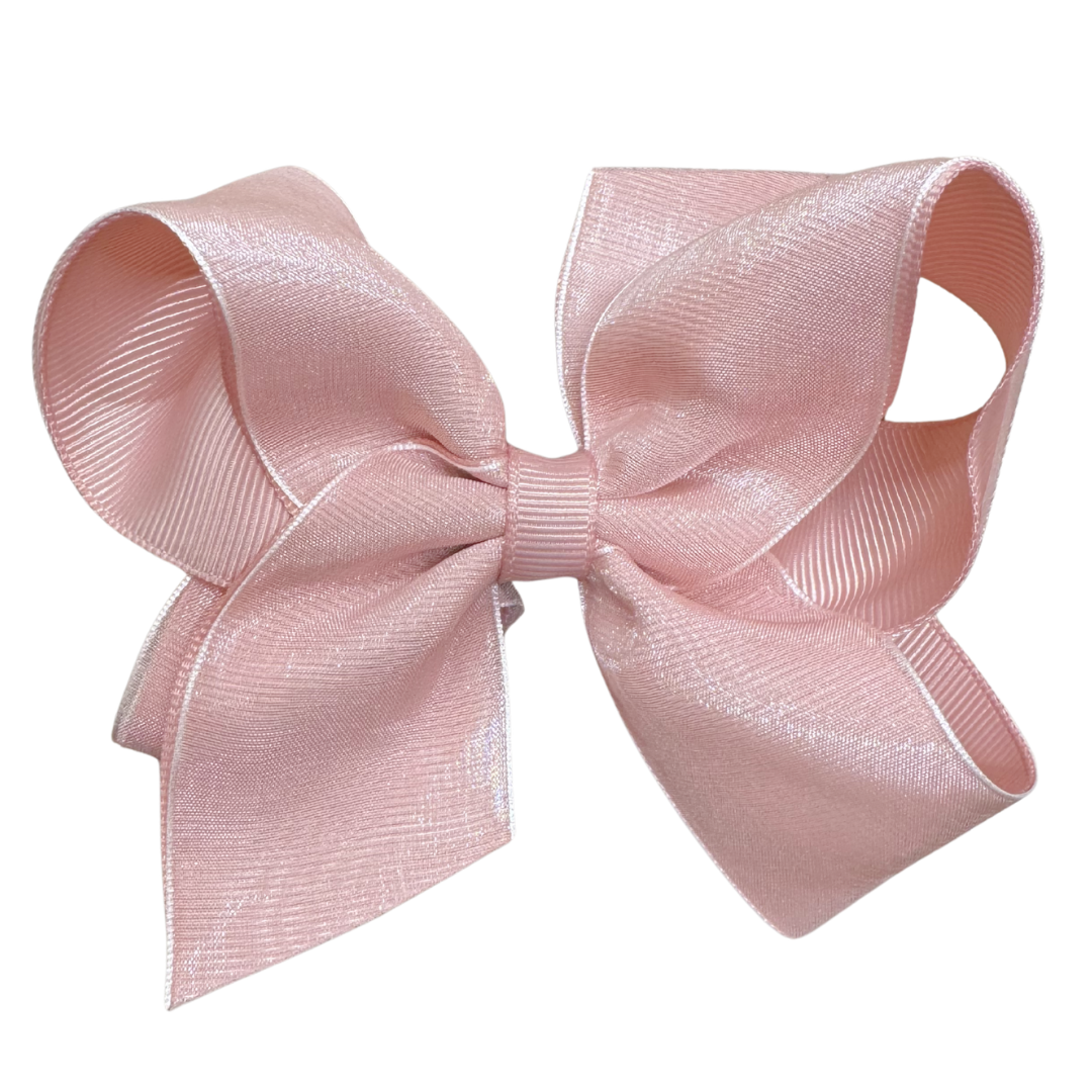 Rose Medium Organza Overlay Hair Bow