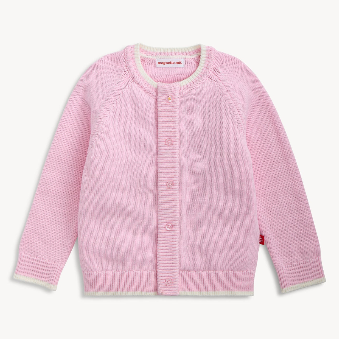 Tipping Light Pink Cardigan
