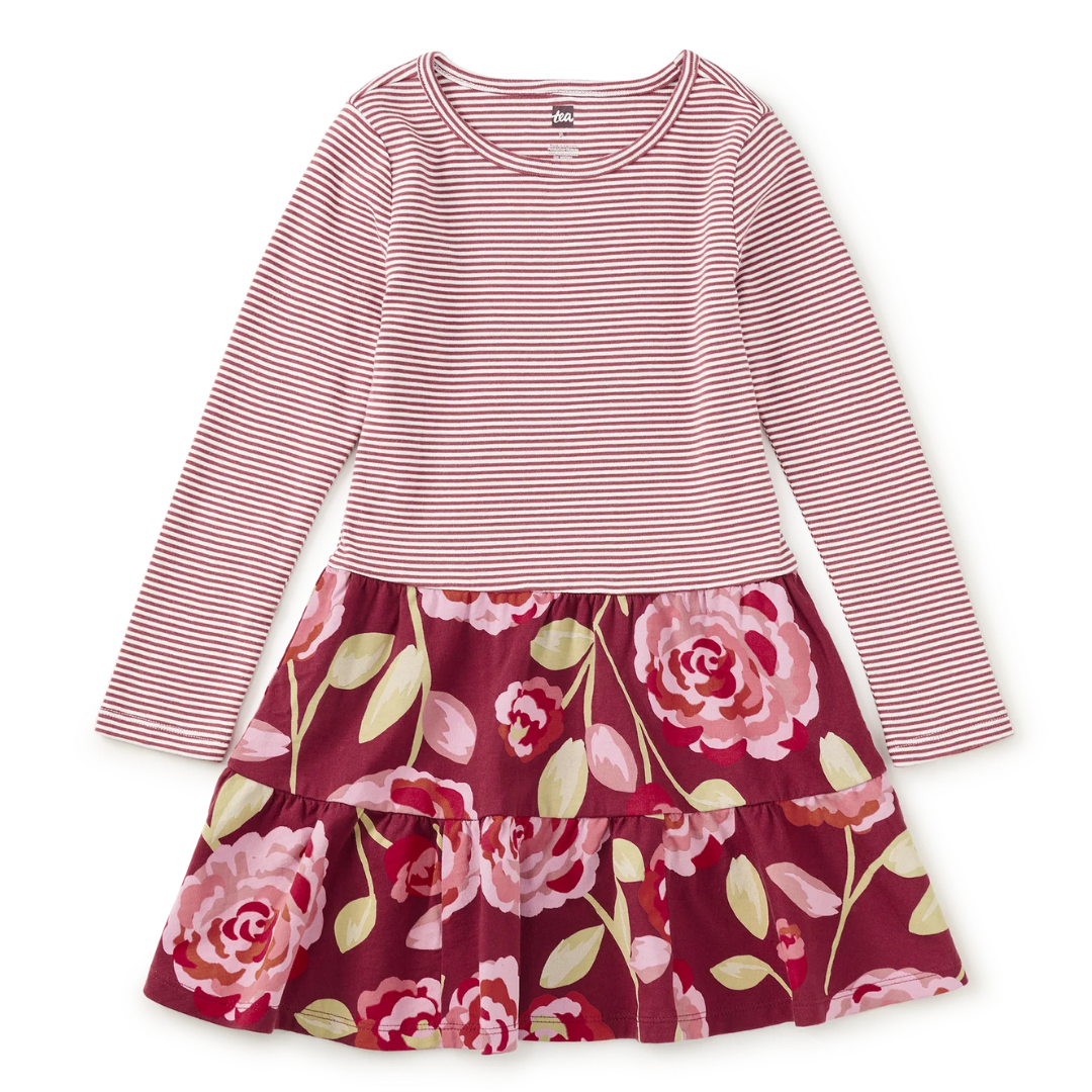 Turkish Rose Tiered Skirted Twirl Dress