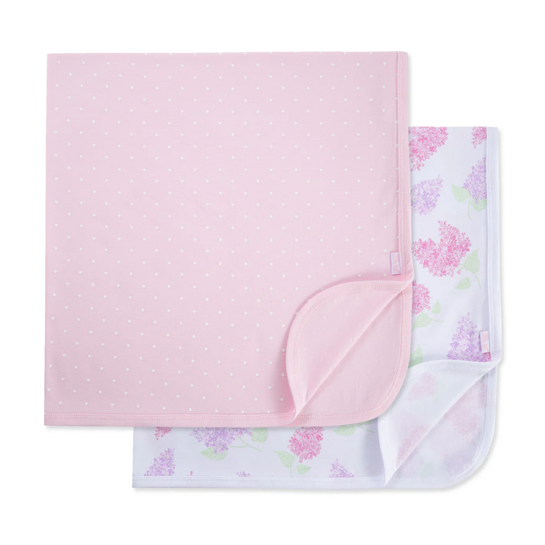 Pink Lilacs 2 Pack Receiving Blankets
