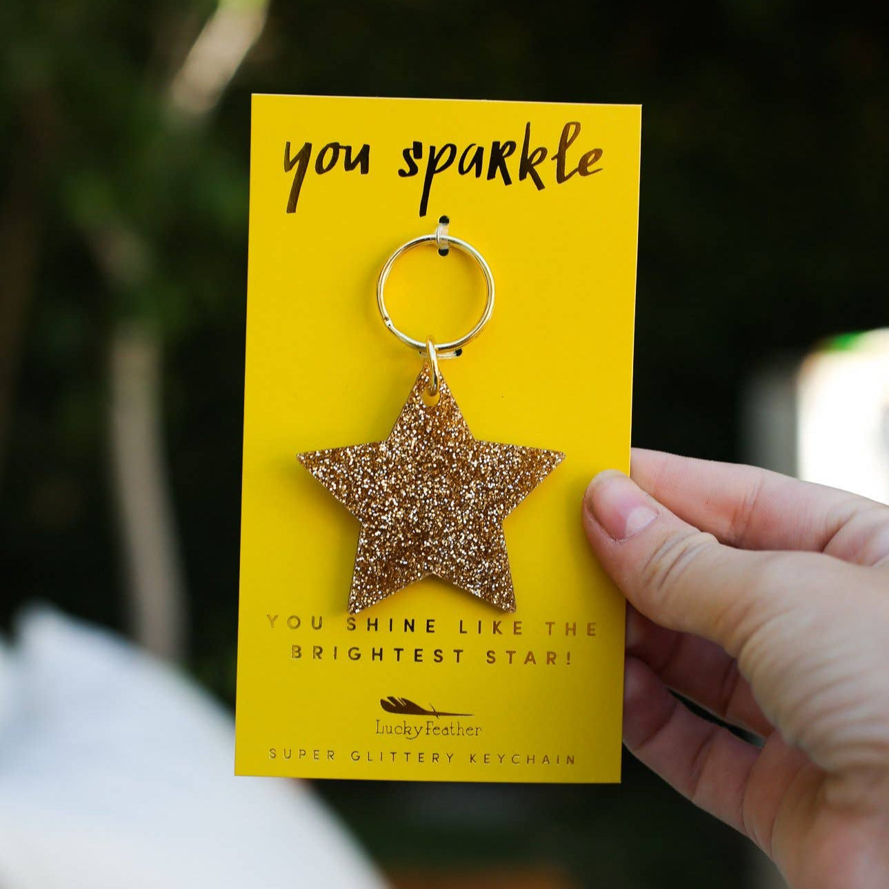 Star Glitter Keychain