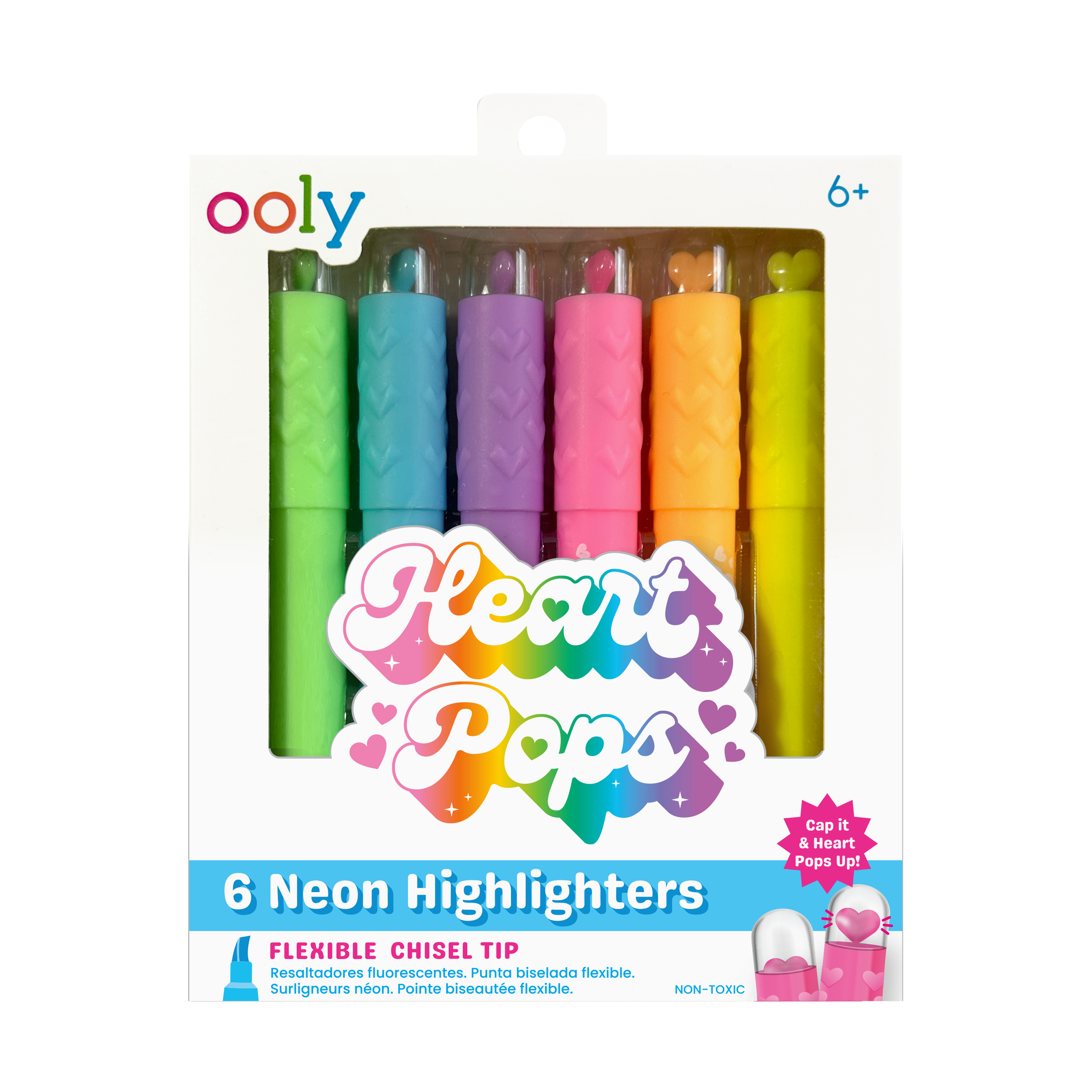 Heart Pops Neon Highlighters