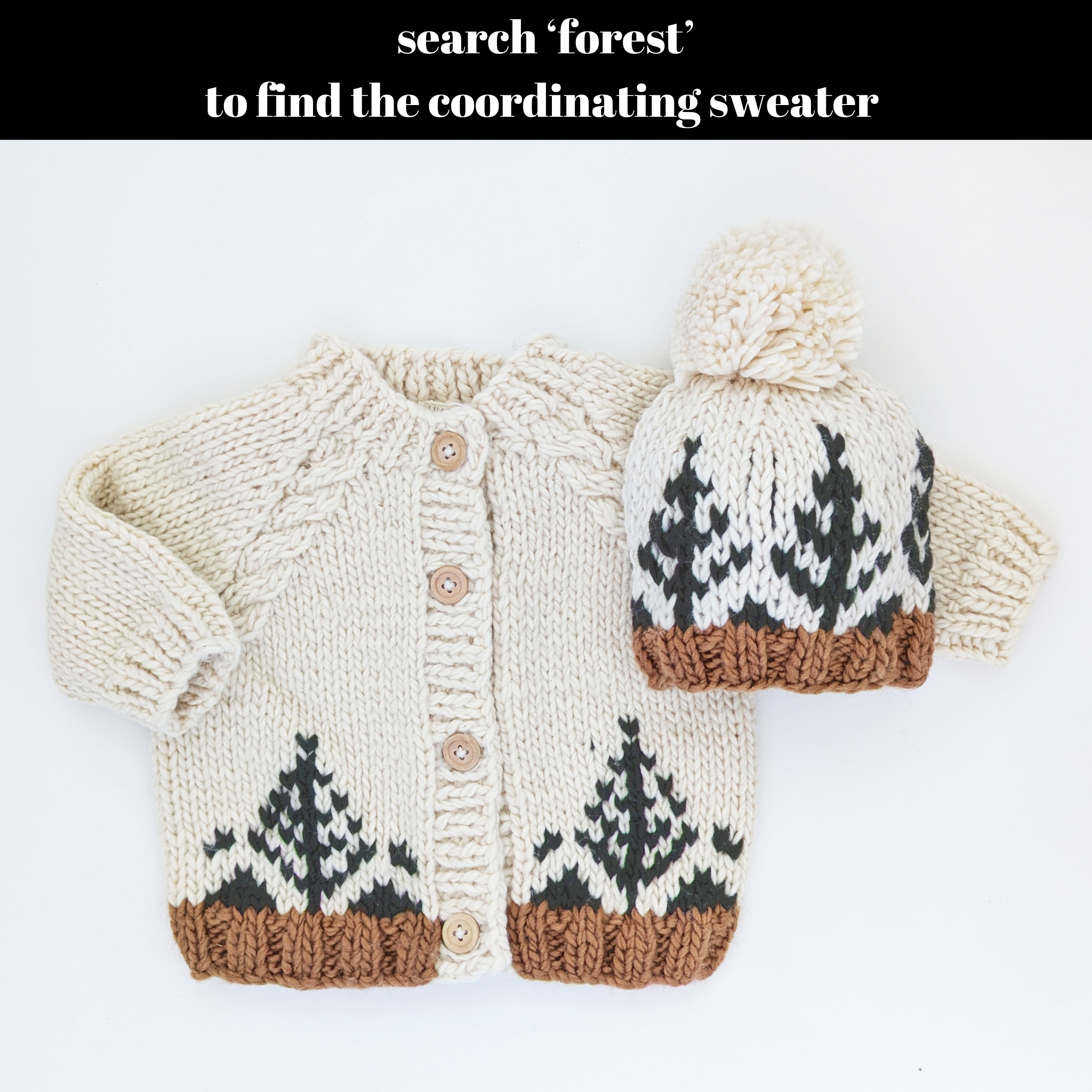 Forest Knit Beanie Hat Baby & Kids