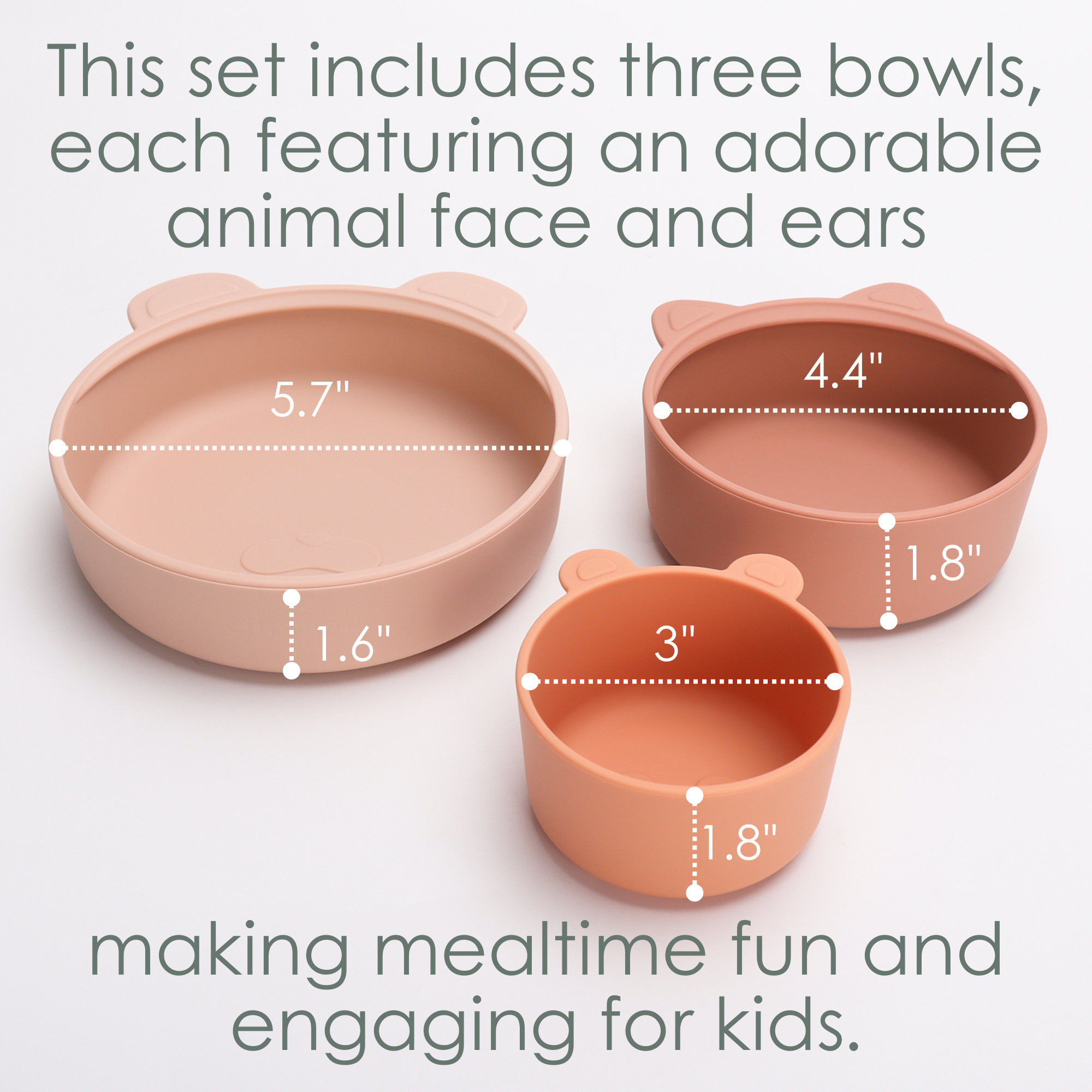 Terracotta Blush Stackable Snack Bowl Set