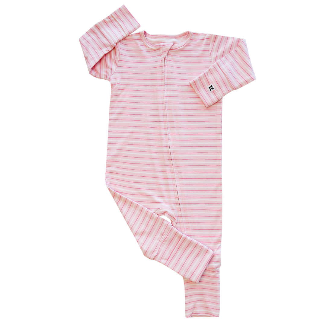 Pink Stripe Convertible Romper