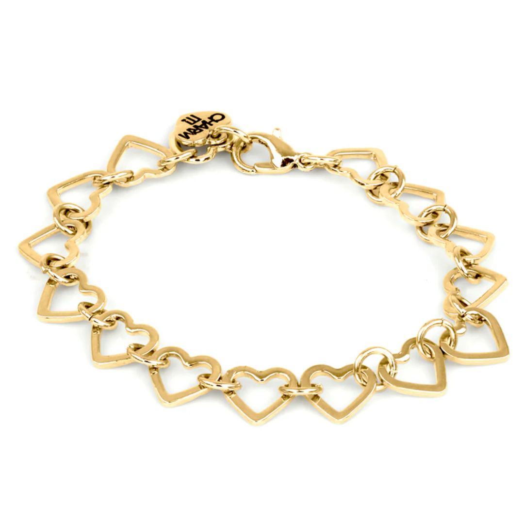 Gold Heart Chain Bracelet