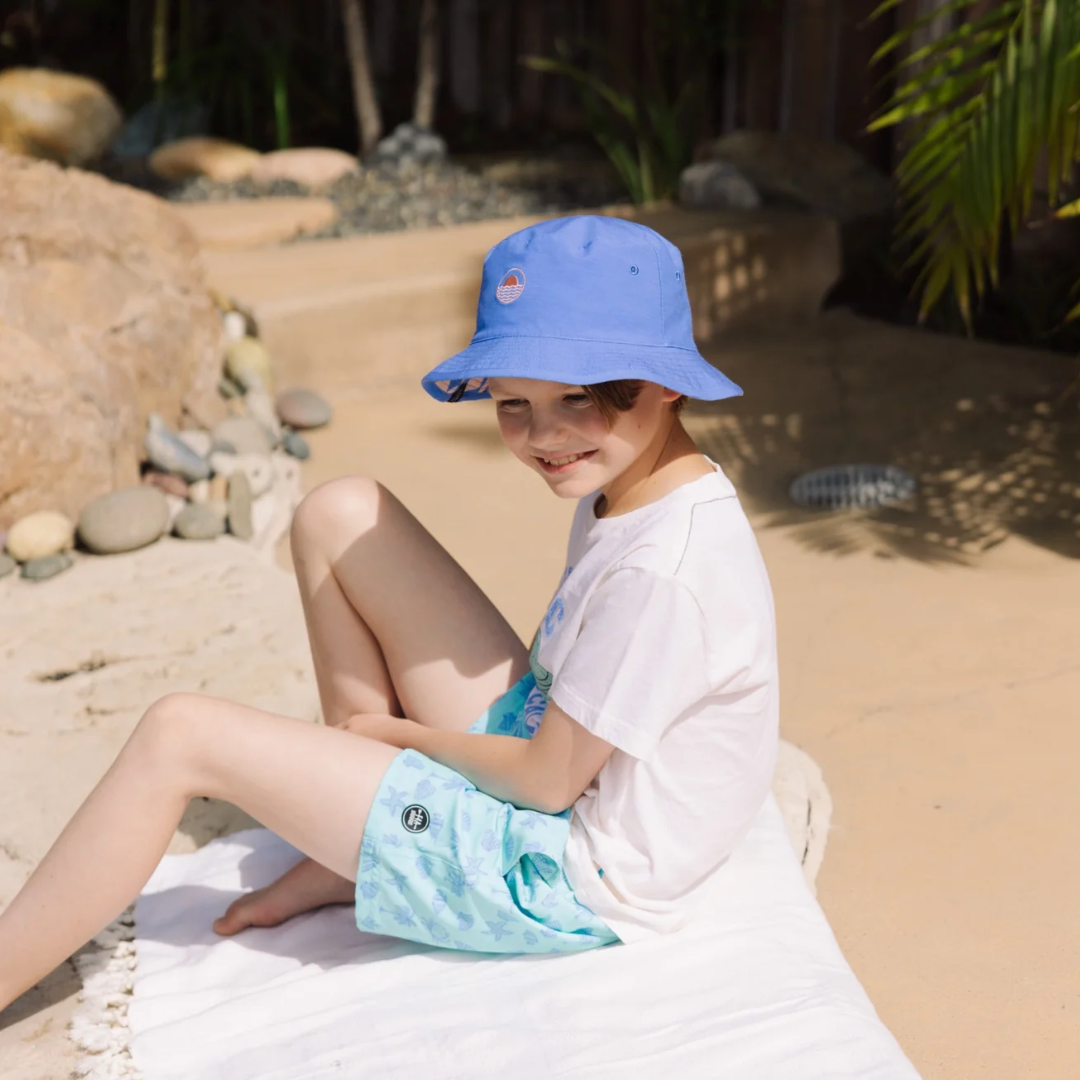 Reversible Bucket Hat in Marina Blue