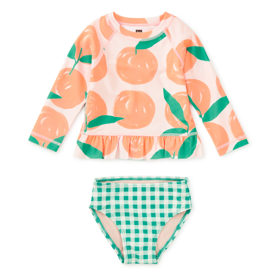 Valencia Orange Rash Guard Baby Swim Set