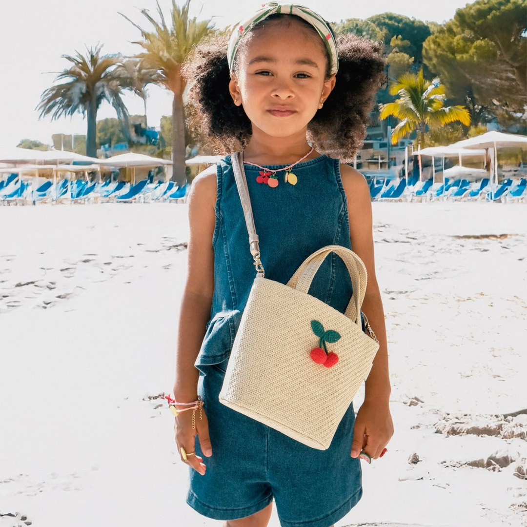 Crochet Cherry Basket Bag