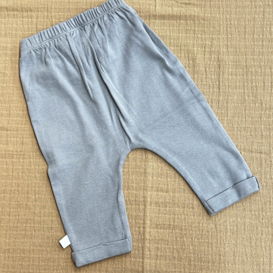 Grey Organic Cotton Baby Pants