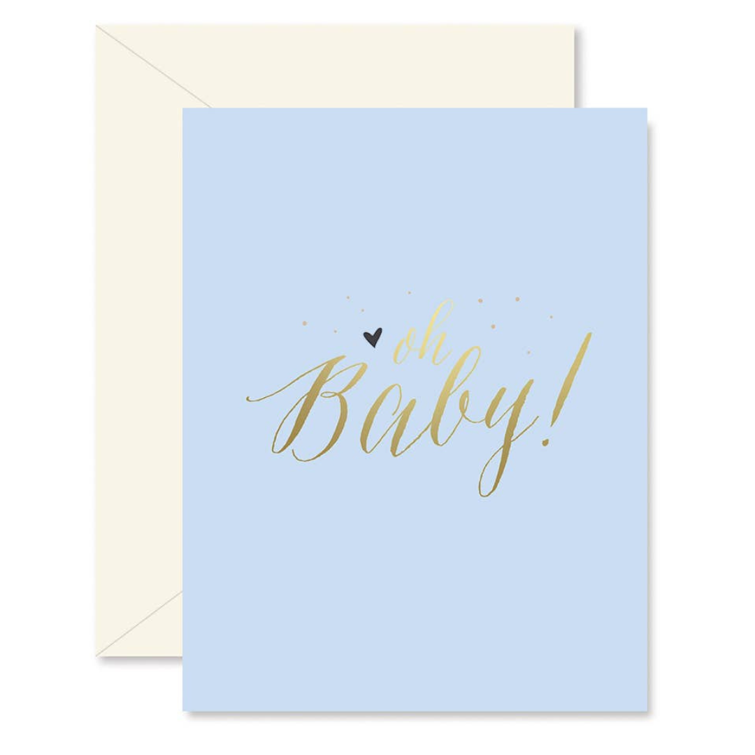 Blue Oh Baby! Greeting Card