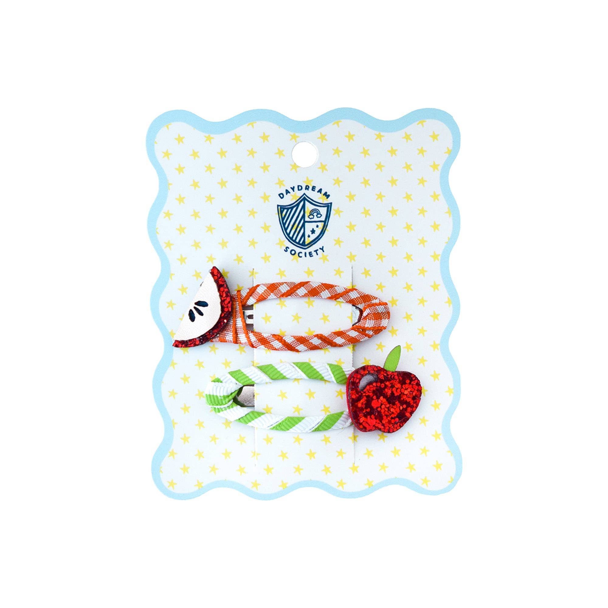 Smarty Pants Apple Hair Clip Set
