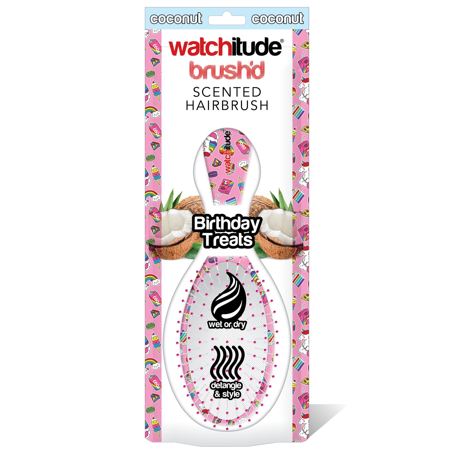 Birthday Treats Scented Hair Brush