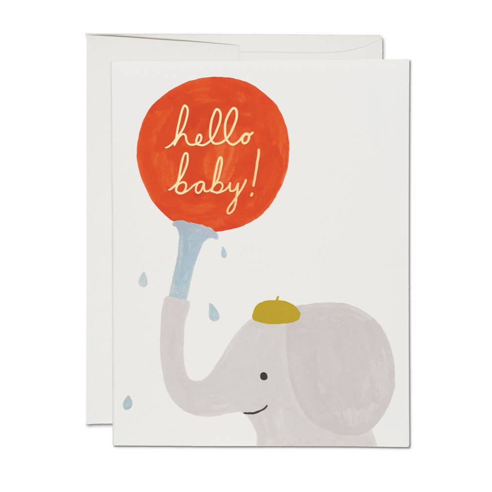 Little Elephant baby greeting card